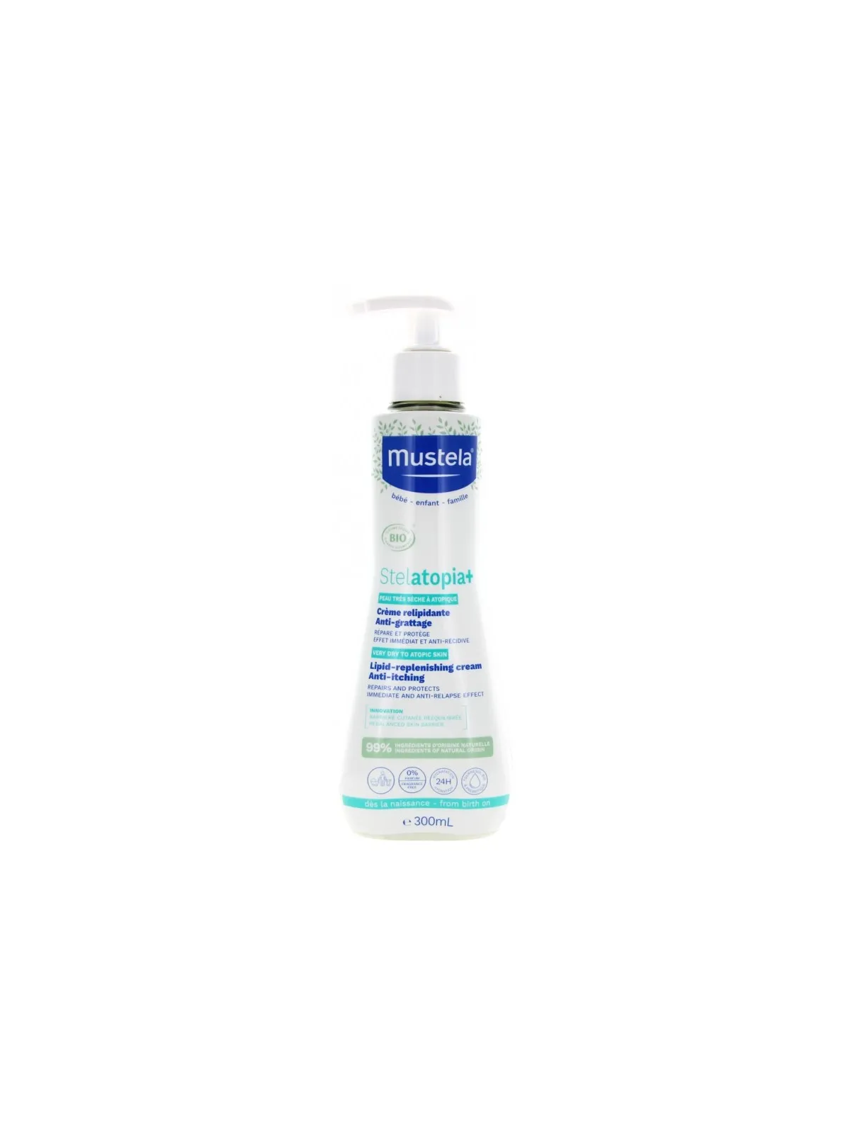 MUSTELA Stelatopia+ Crème Relipidante Anti-Grattage Bio 300 ml