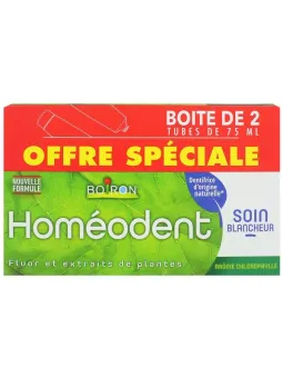 HOMEODENT Dentifrice chlorophylle blancheur 2x75ml