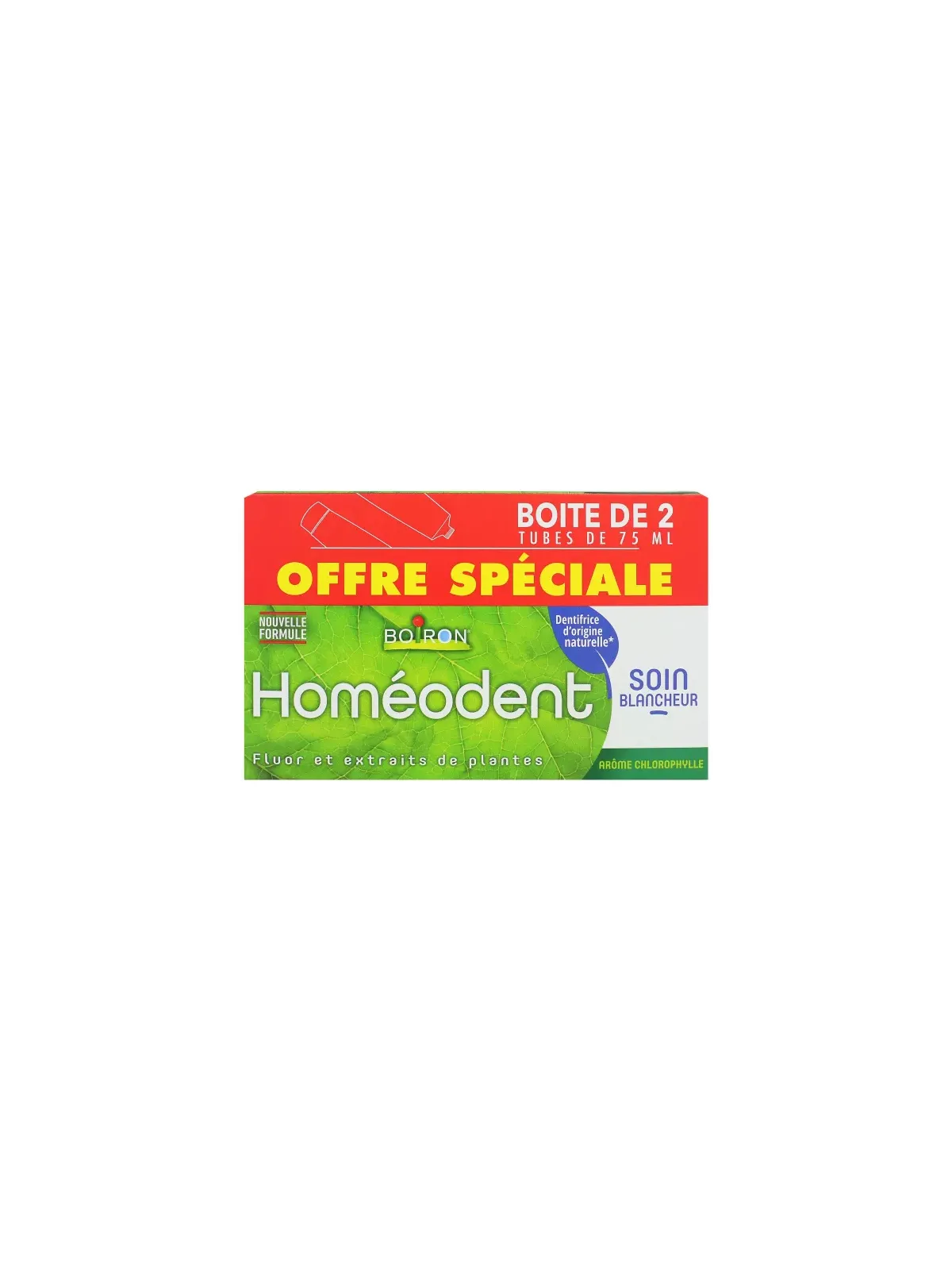 HOMEODENT Dentifrice chlorophylle blancheur 2x75ml