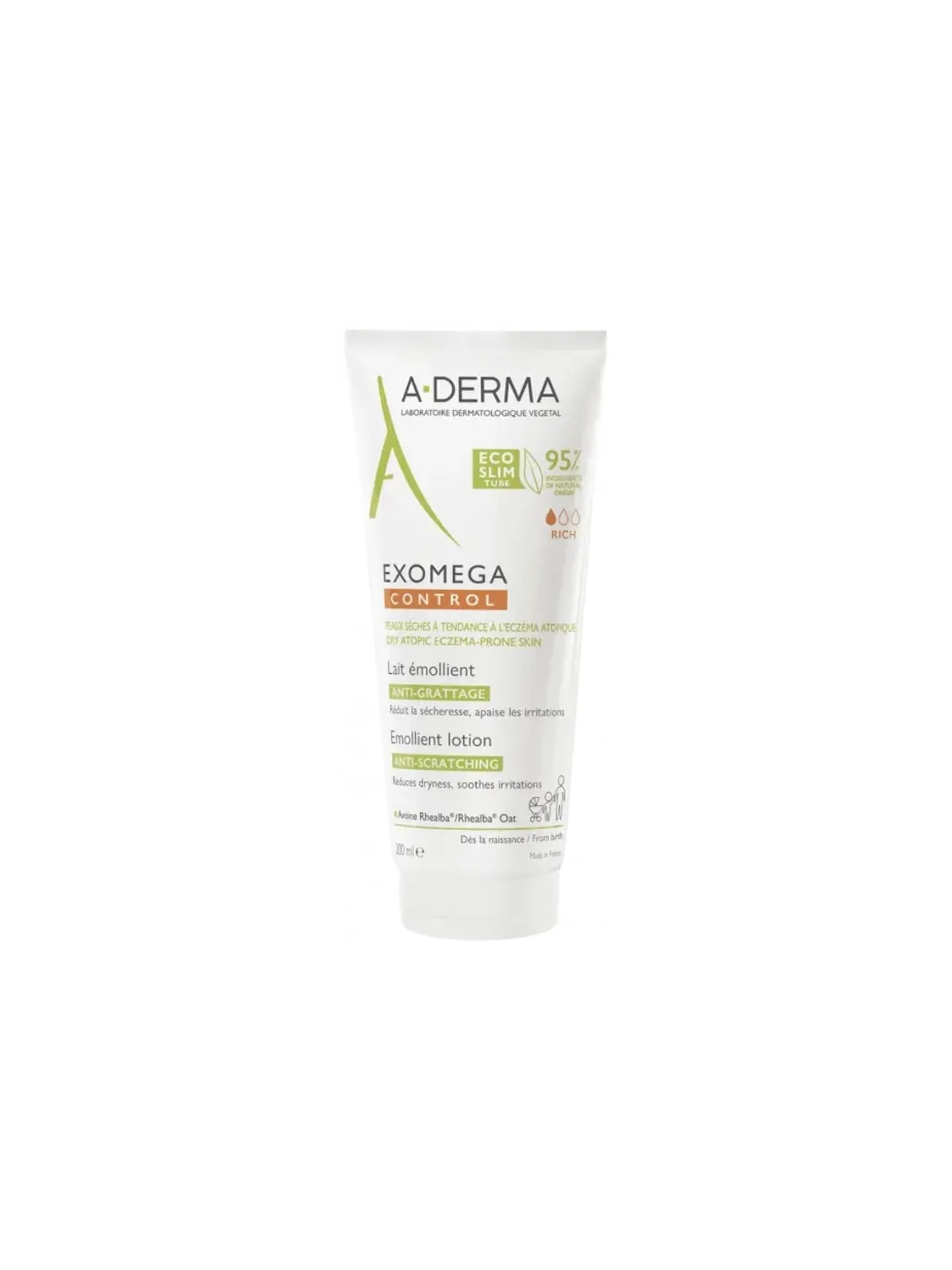 A-DERMA Exomega Control Lait Émollient Anti-Grattage 200 ml