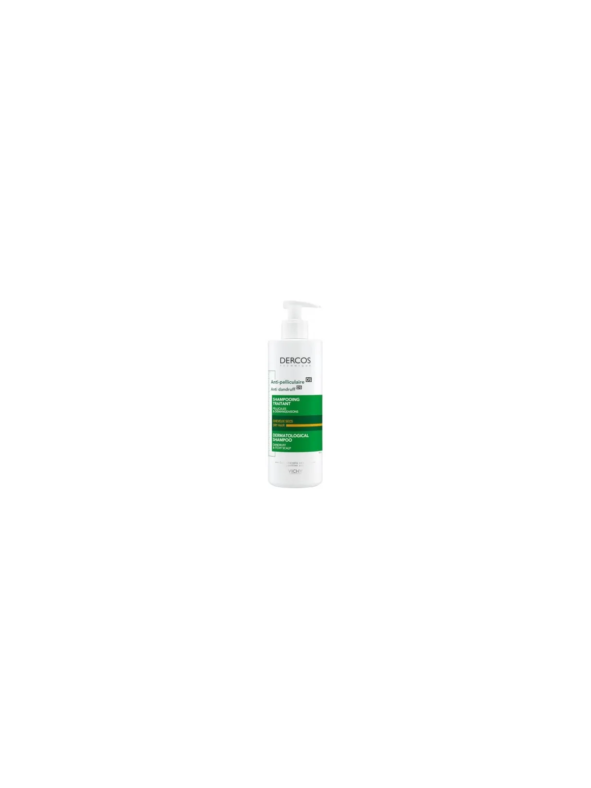 VICHY Dercos Shampoing Traitant Anti-Pelliculaire Cheveux Secs 390ML