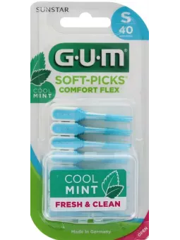 GUM Soft-Picks Comfort Flex Cool Mint 40 Unités Taille : S