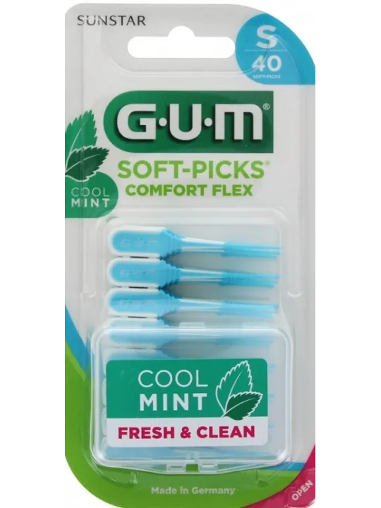 GUM Soft-Picks Comfort Flex Cool Mint 40 Unités Taille : S