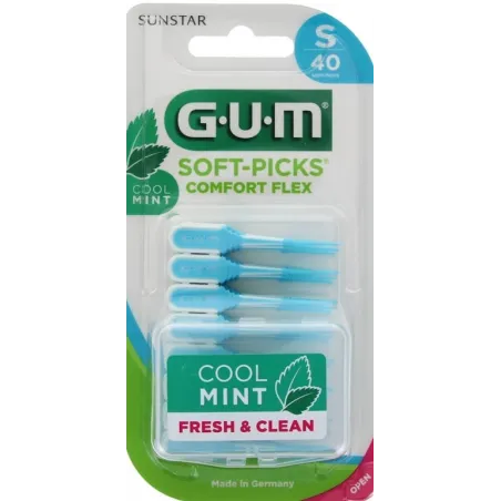 GUM Soft-Picks Comfort Flex Cool Mint 40 Unités Taille : S