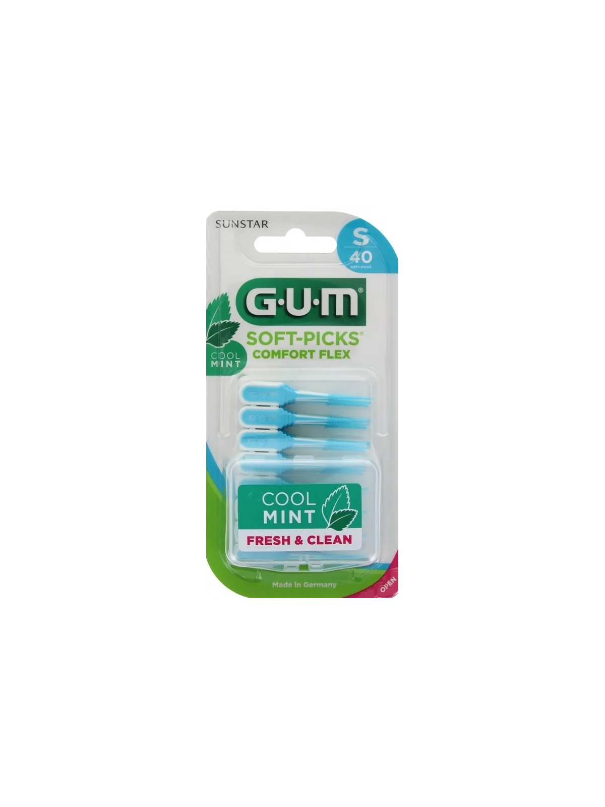 GUM Soft-Picks Comfort Flex Cool Mint 40 Unités Taille : S