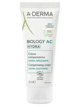 A-DERMA Biology AC Hydra Crème Compensatrice Ultra-Apaisante Bio 40ML