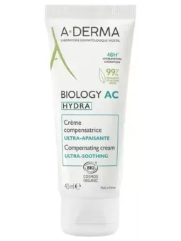 A-DERMA Biology AC Hydra Crème Compensatrice Ultra-Apaisante Bio 40ML