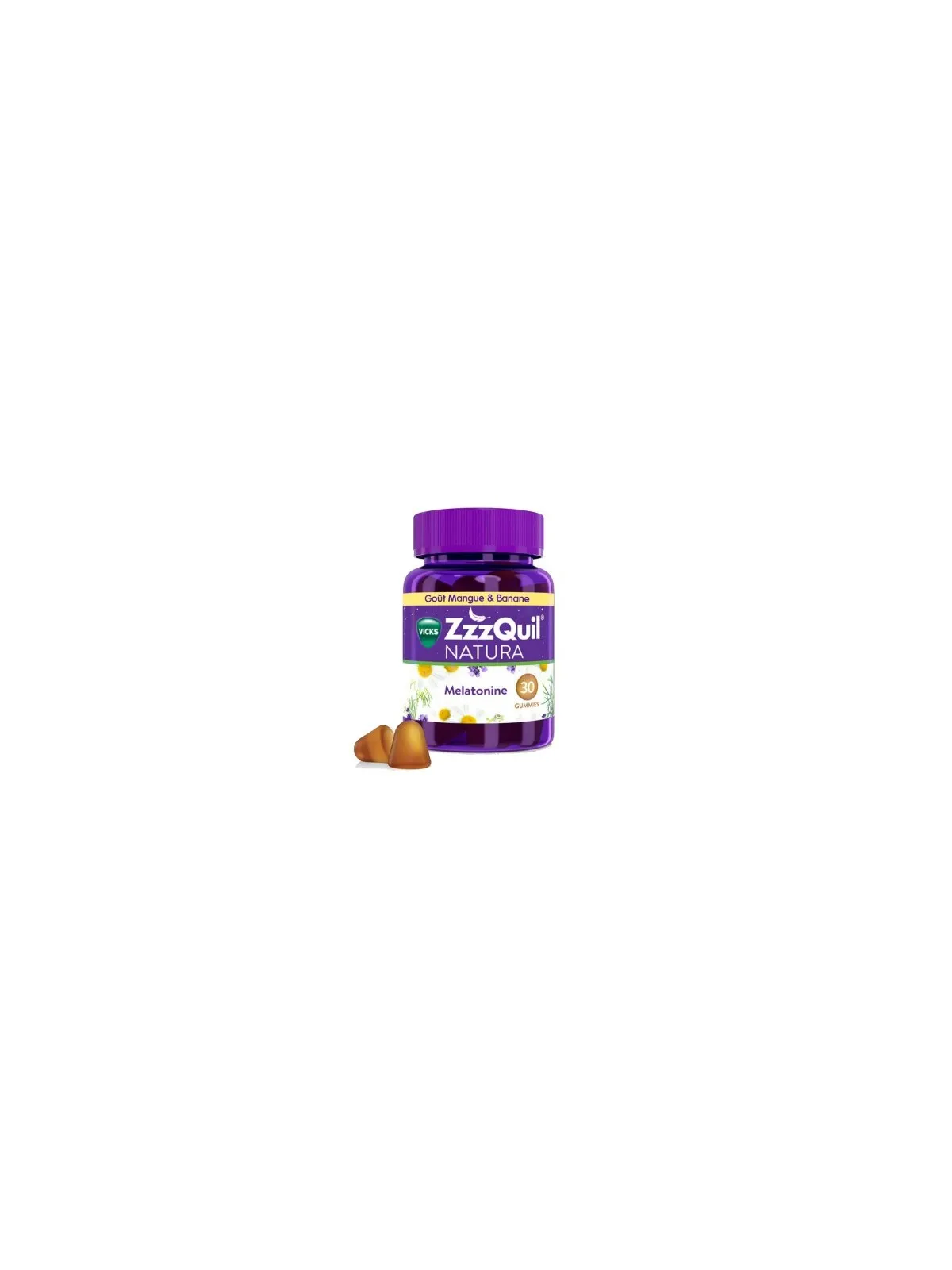 ZZZQUIL Sommeil Gommes Mangue Banane boite de 30