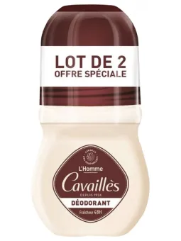 ROGE CAVAILLES Dermato 48H Homme Déodorant Roll-On Lot de 2x50ml