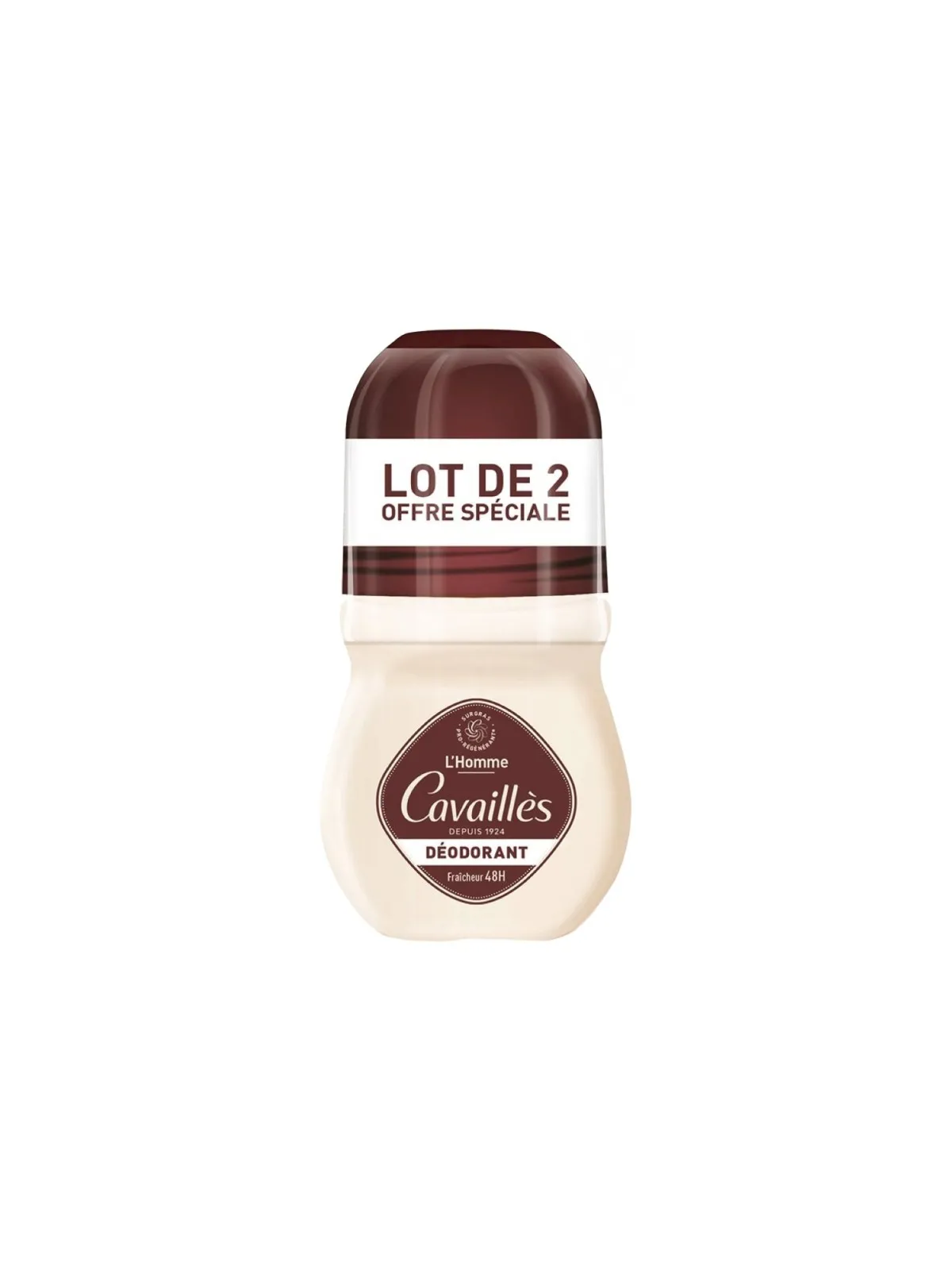ROGE CAVAILLES Dermato 48H Homme Déodorant Roll-On Lot de 2x50ml