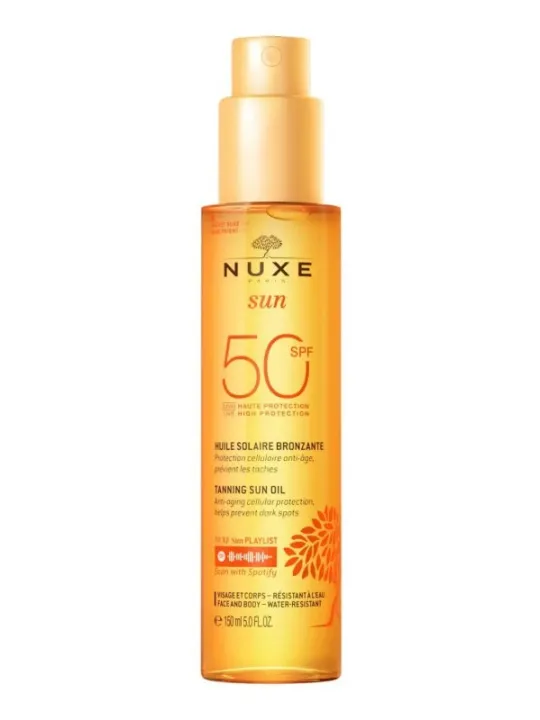 NUXE Sun Huile Solaire Bronzante Haute Protection SPF50 150ml