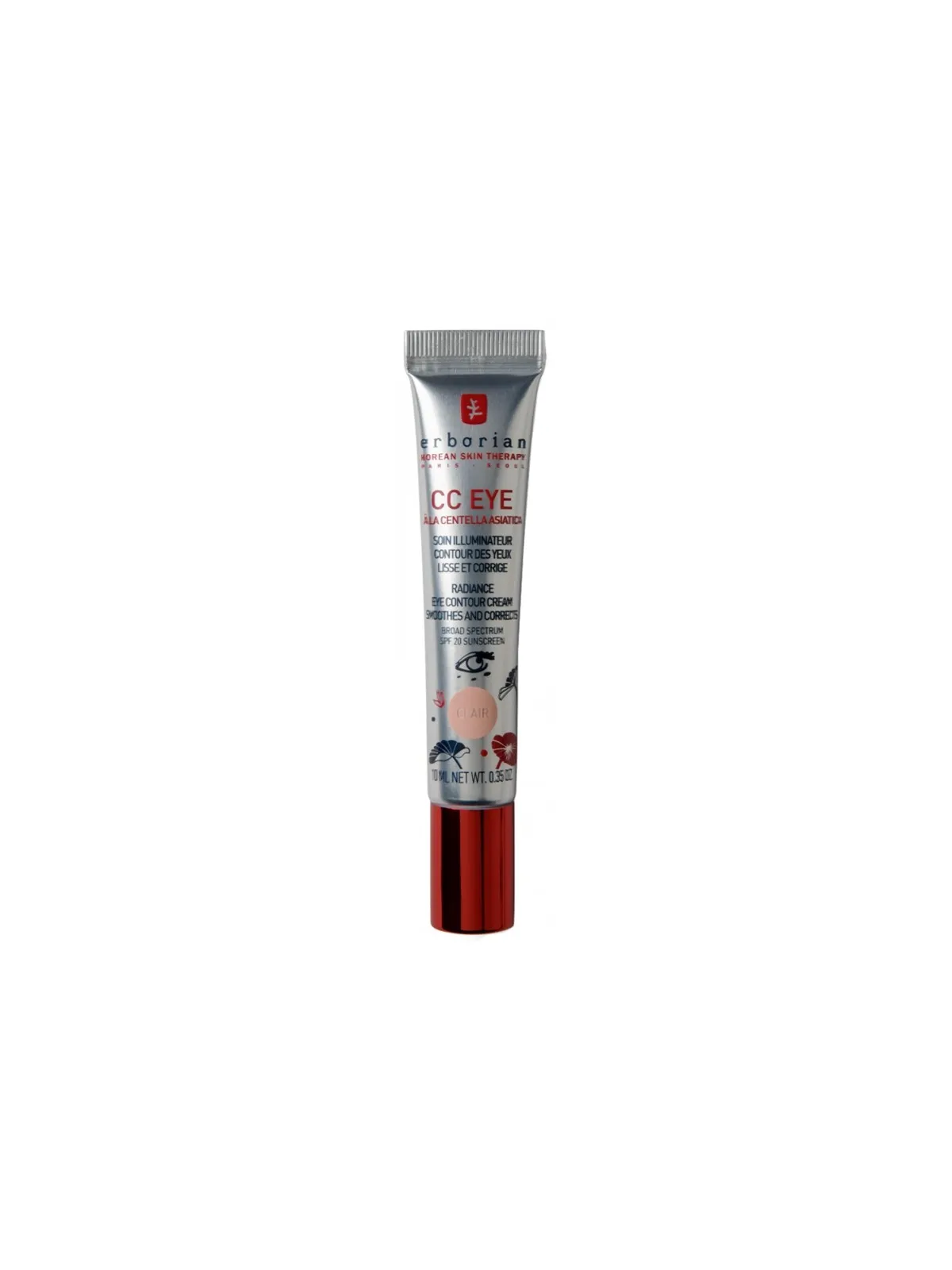 ERBORIAN CC Eye Soin Illuminateur Contour des Yeux 10 ml  Teinte : Clair