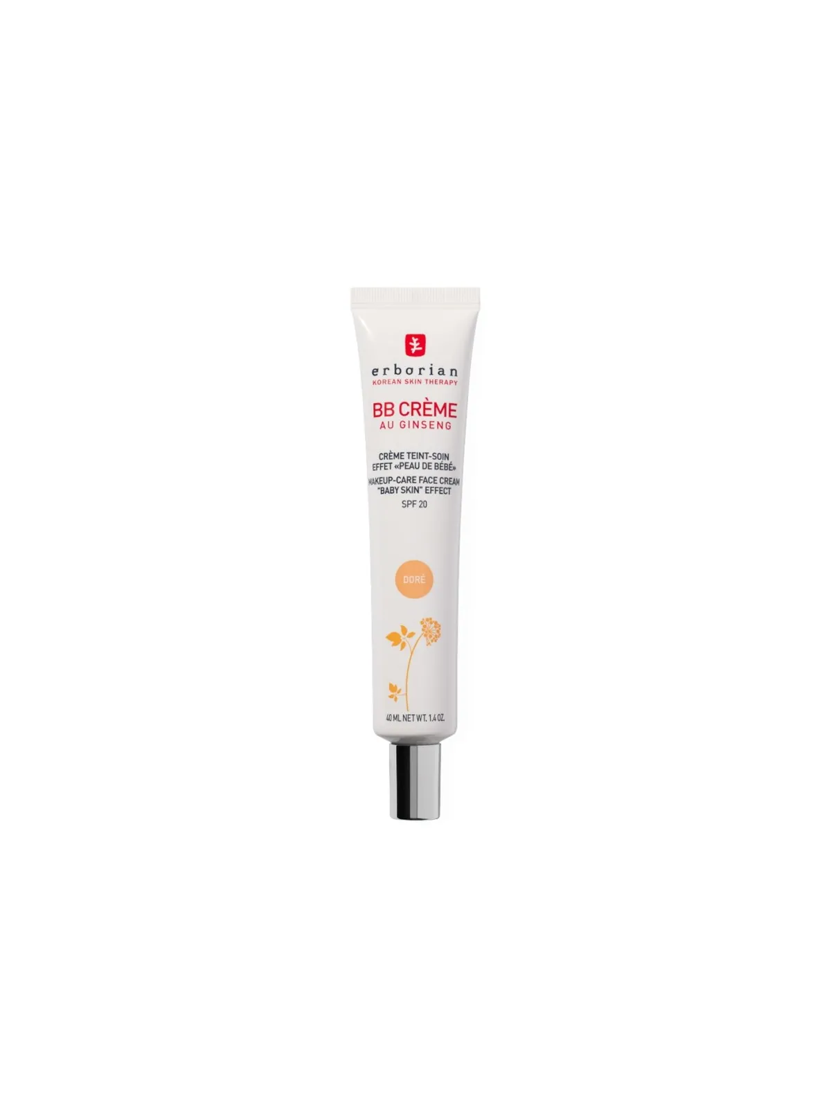 ERBORIAN BB Crème au Ginseng 40 ml Teinte : Doré