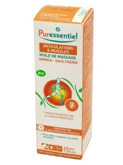 PURESSENTIEL Articulations et Muscles Huile de Massage Bio 200ml