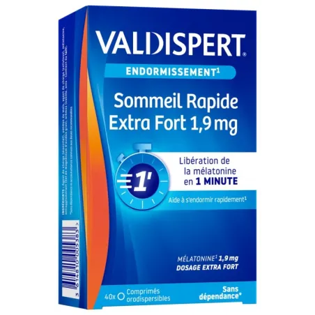 VALDISPERT Sommeil Rapide Extra Fort 1,9 mg 40 Comprimés Orodispersibles