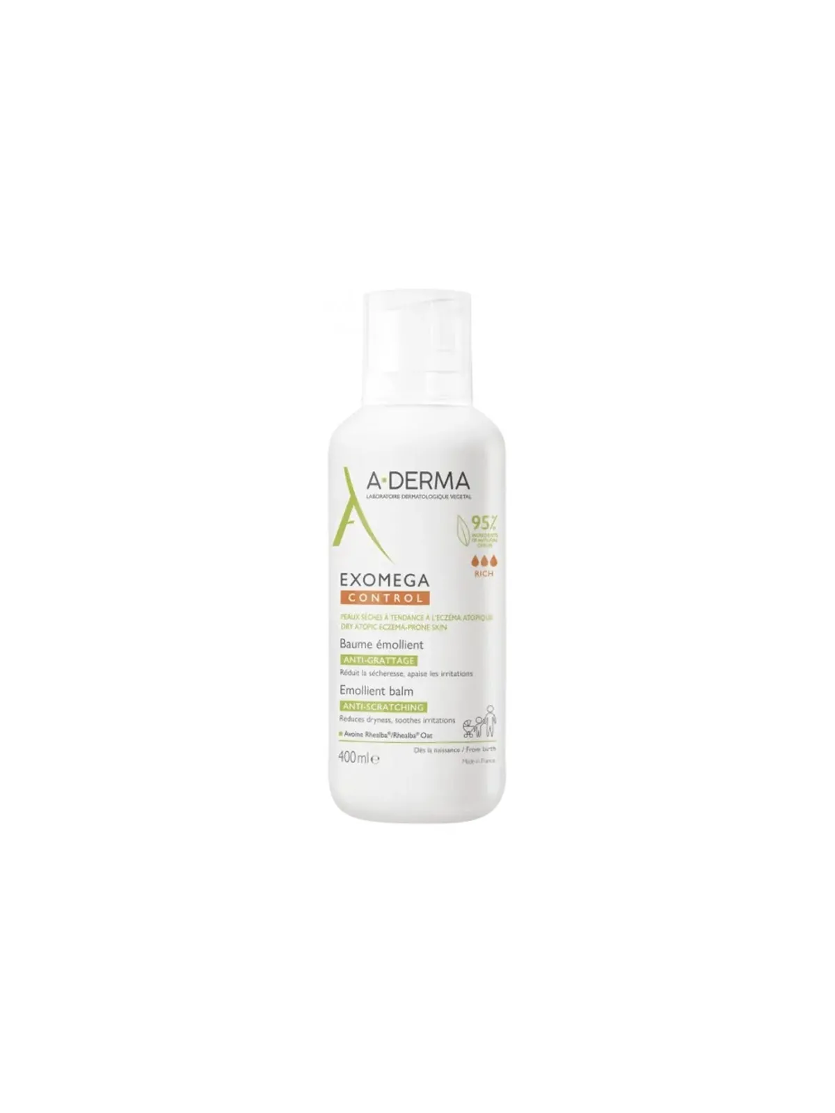 A-DERMA Exomega Control Baume Émollient Anti-Grattage 400 ml