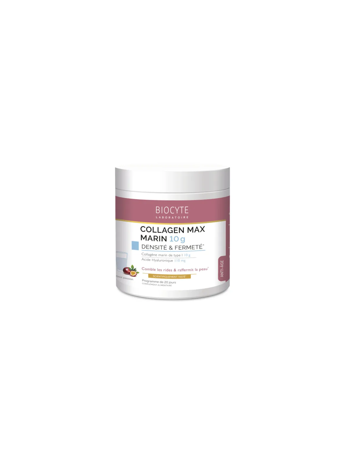 BIOCYTE Âge Collagen Max Marin Densité et Fermeté Goût Passion 210g