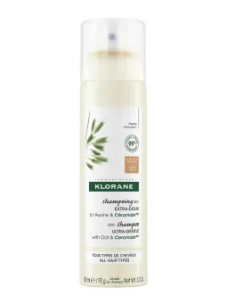 KLORANE Shampoing Sec Teinté Cheveux Brun Extra Doux à l'Avoine & Céramide 150ml