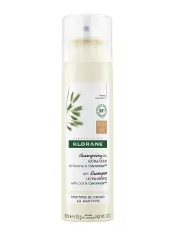 KLORANE Shampoing Sec Teinté Cheveux Brun Extra Doux à l'Avoine & Céramide 150ml