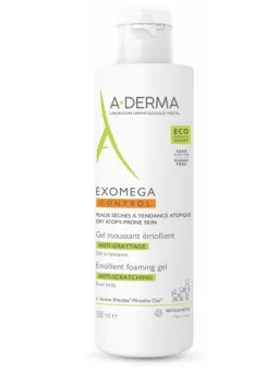 A-DERMA Exomega Control Gel Moussant Émollient Anti-Grattage 500 ml