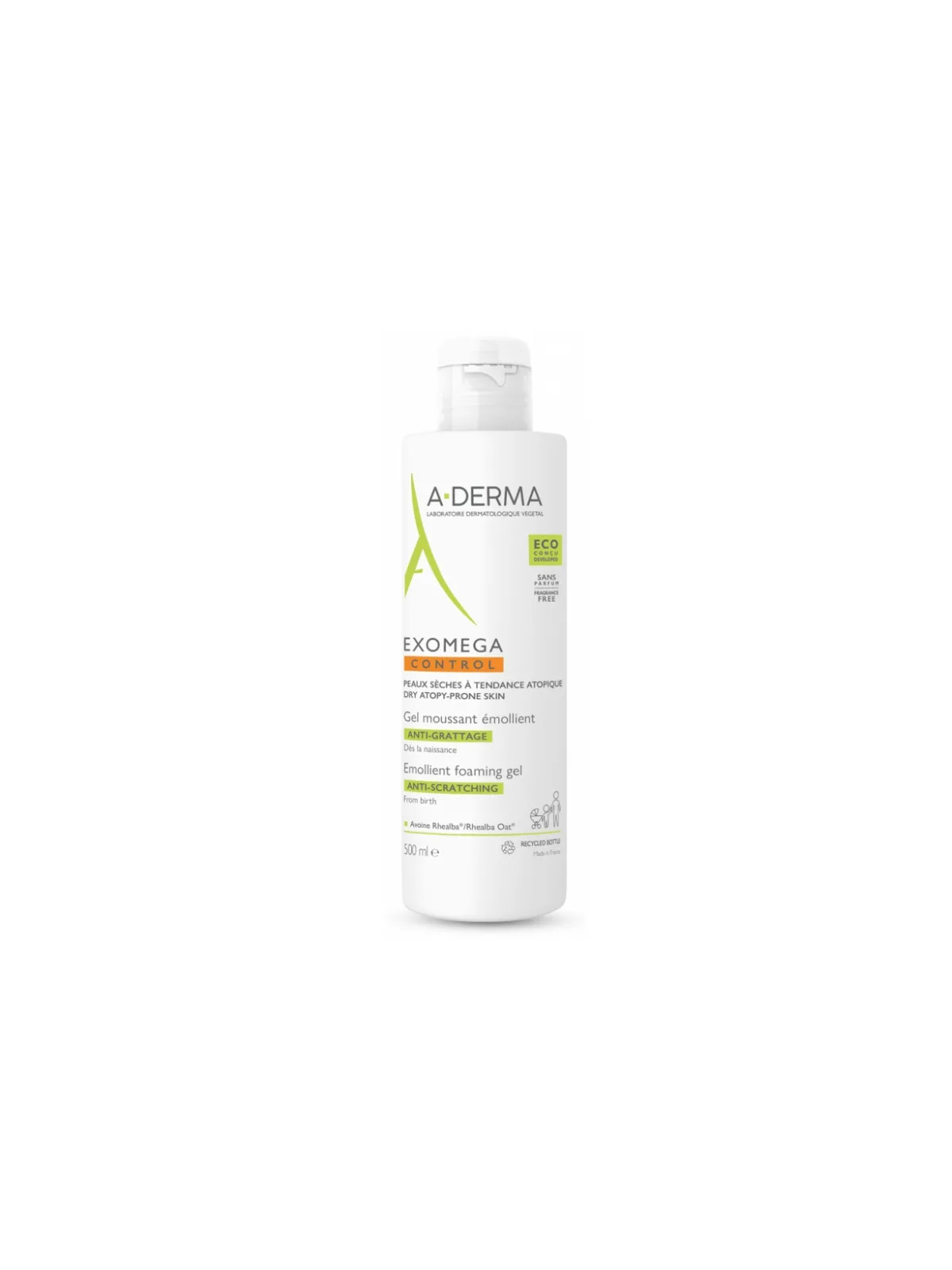 A-DERMA Exomega Control Gel Moussant Émollient Anti-Grattage 500 ml