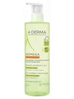 A-DERMA Exomega Control Gel Lavant Émollient 2en1 Anti-Grattage 500 ml