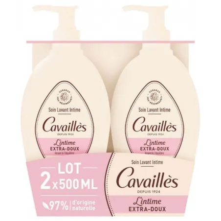 ROGE CAVAILLES Soin Lavant Intime Extra-Doux Lot de 2 x 500 ml