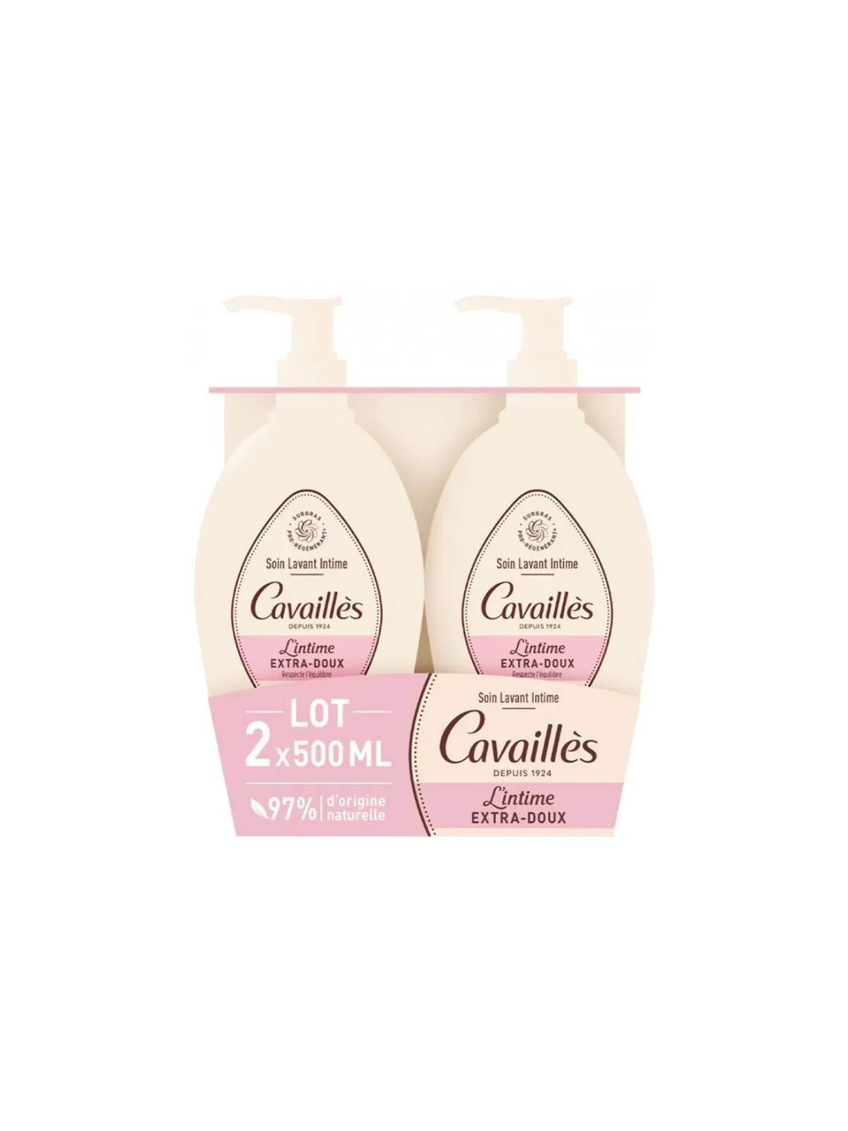 ROGE CAVAILLES Soin Lavant Intime Extra-Doux Lot de 2 x 500 ml