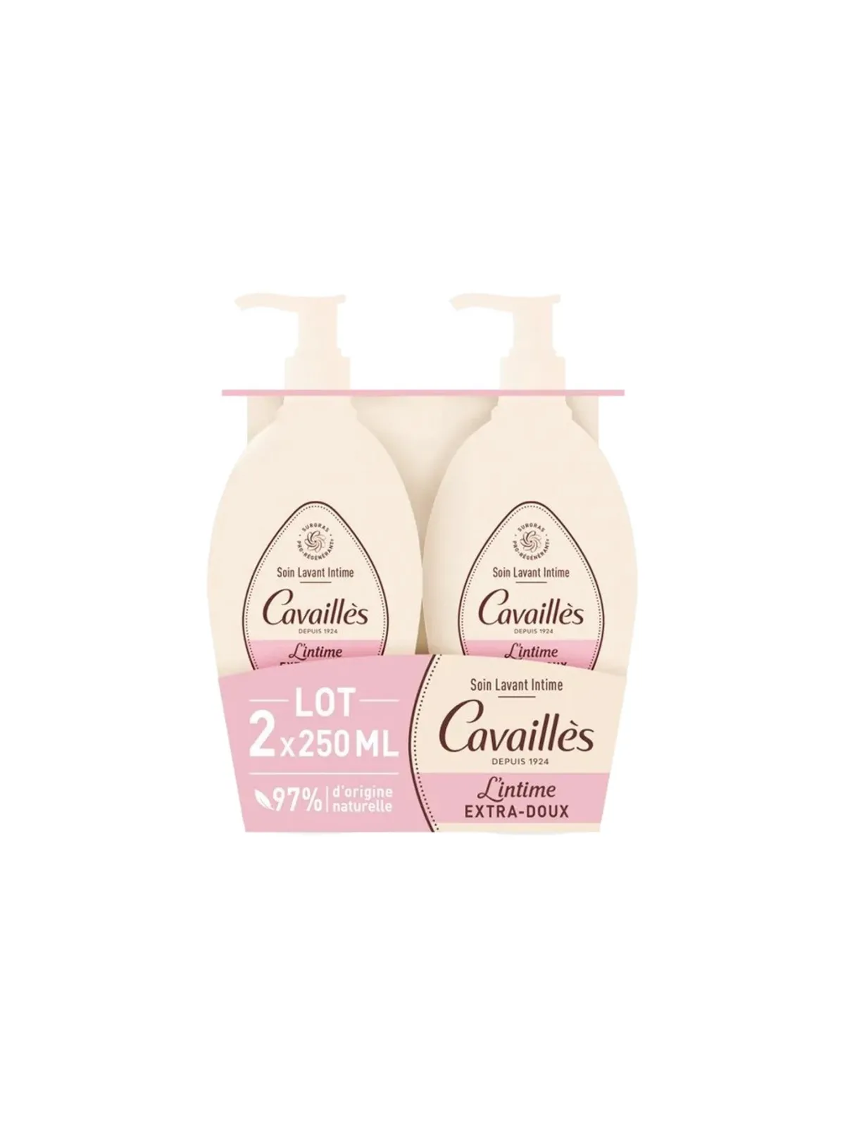 ROGE CAVAILLES Soin Lavant Intime Extra-Doux Lot de 2 x 250 ml