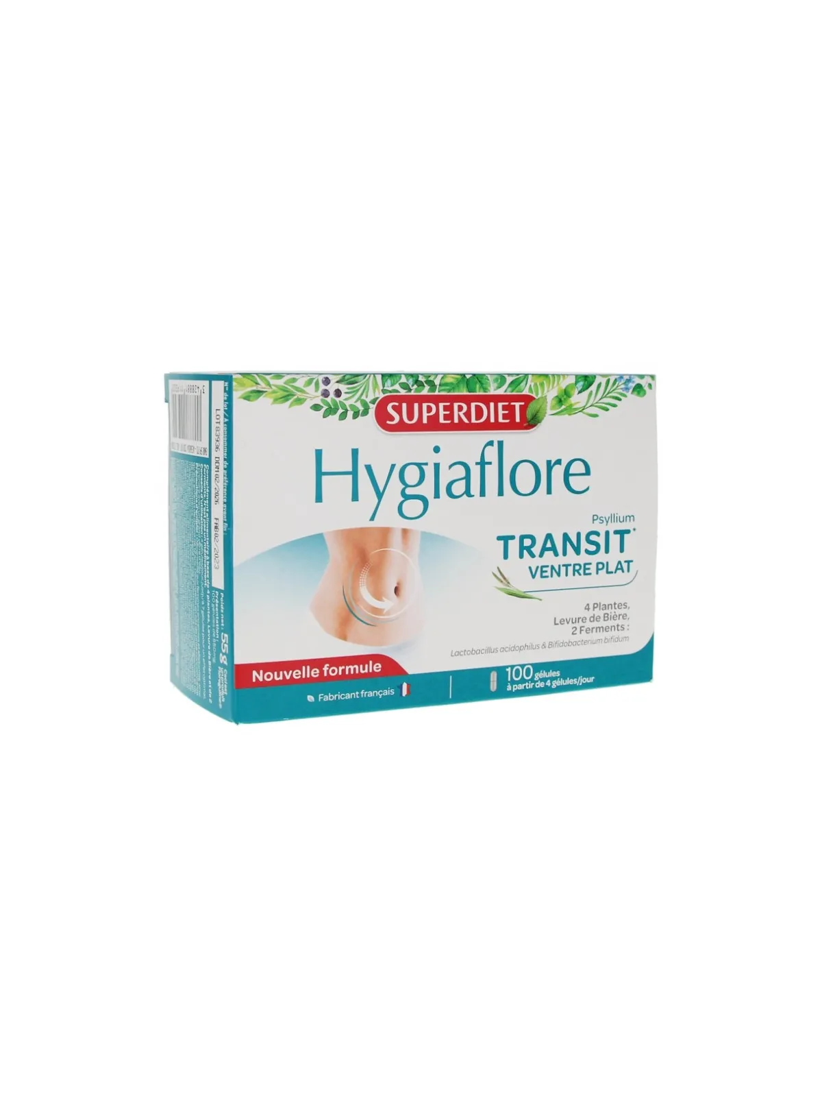 SUPERDIET Hygiaflore Transit Ventre Plat 100 Gélules