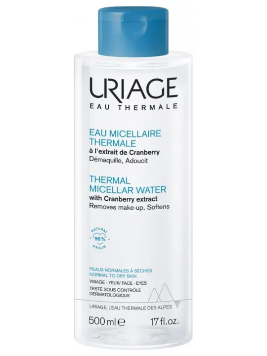 URIAGE Eau Micellaire Thermale Peaux Normales à Sèches 500 ml