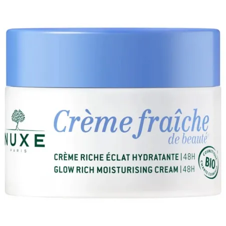 NUXE Crème Fraîche de Beauté Crème Riche Éclat Hydratante 48H Bio 50ML