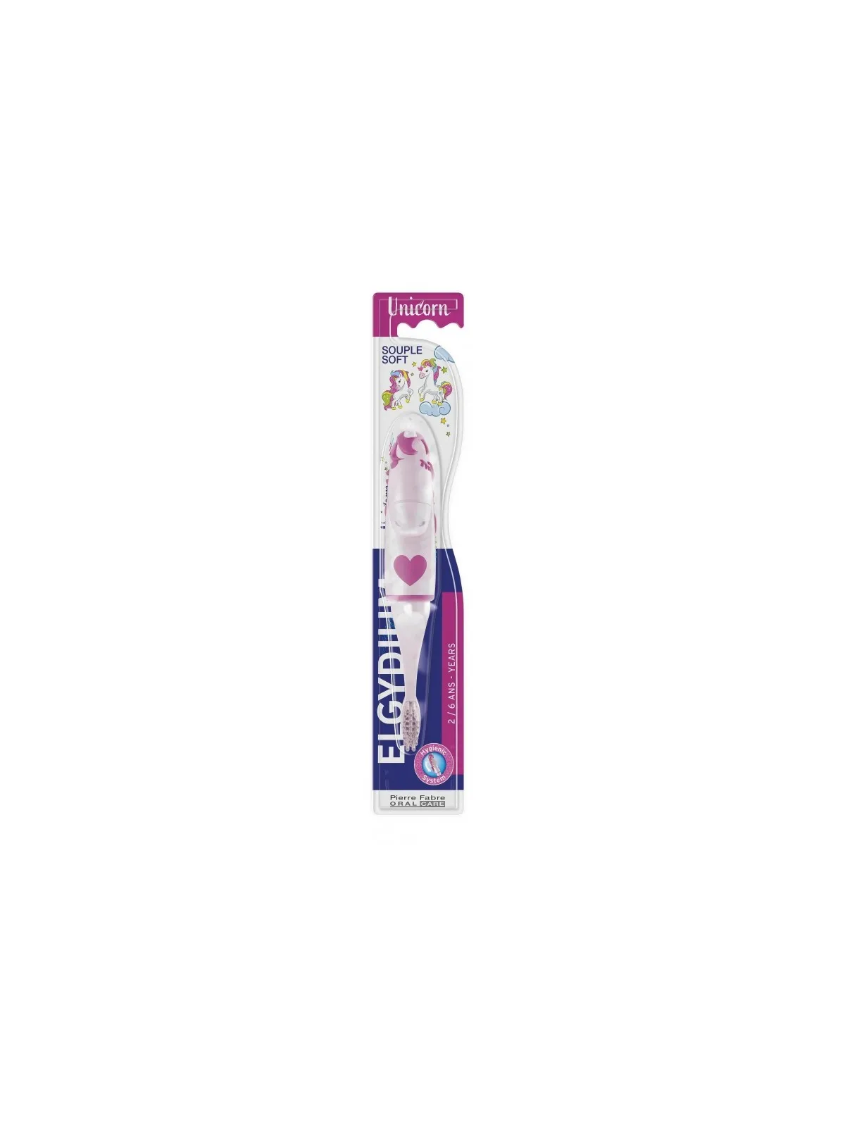 ELGYDIUM Brosse à Dents Enfant 2/6 ans Licorne