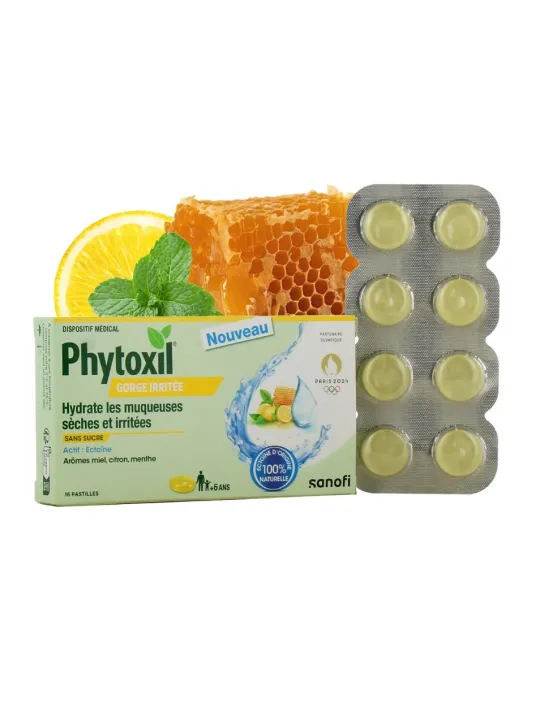 PHYTOXIL Gorge Irritée Citron/Menthe 16 Pastilles