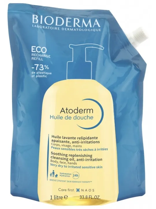 BIODERMA Atoderm Huile de Douche Éco-Recharge 1 Litre