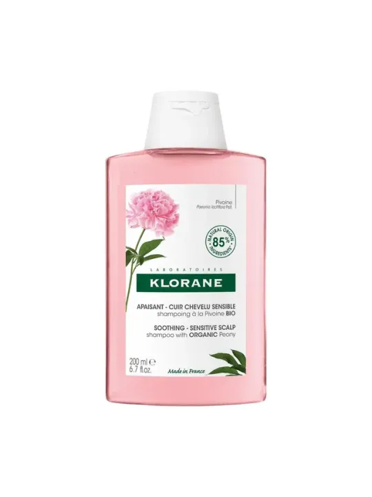 KLORANE Shampoing Apaisant Cuir Chevelu Sensible à la Pivoine 200ML