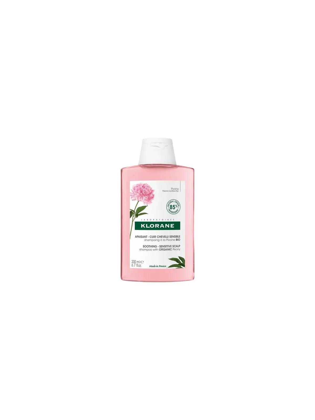 KLORANE Shampoing Apaisant Cuir Chevelu Sensible à la Pivoine 200ML