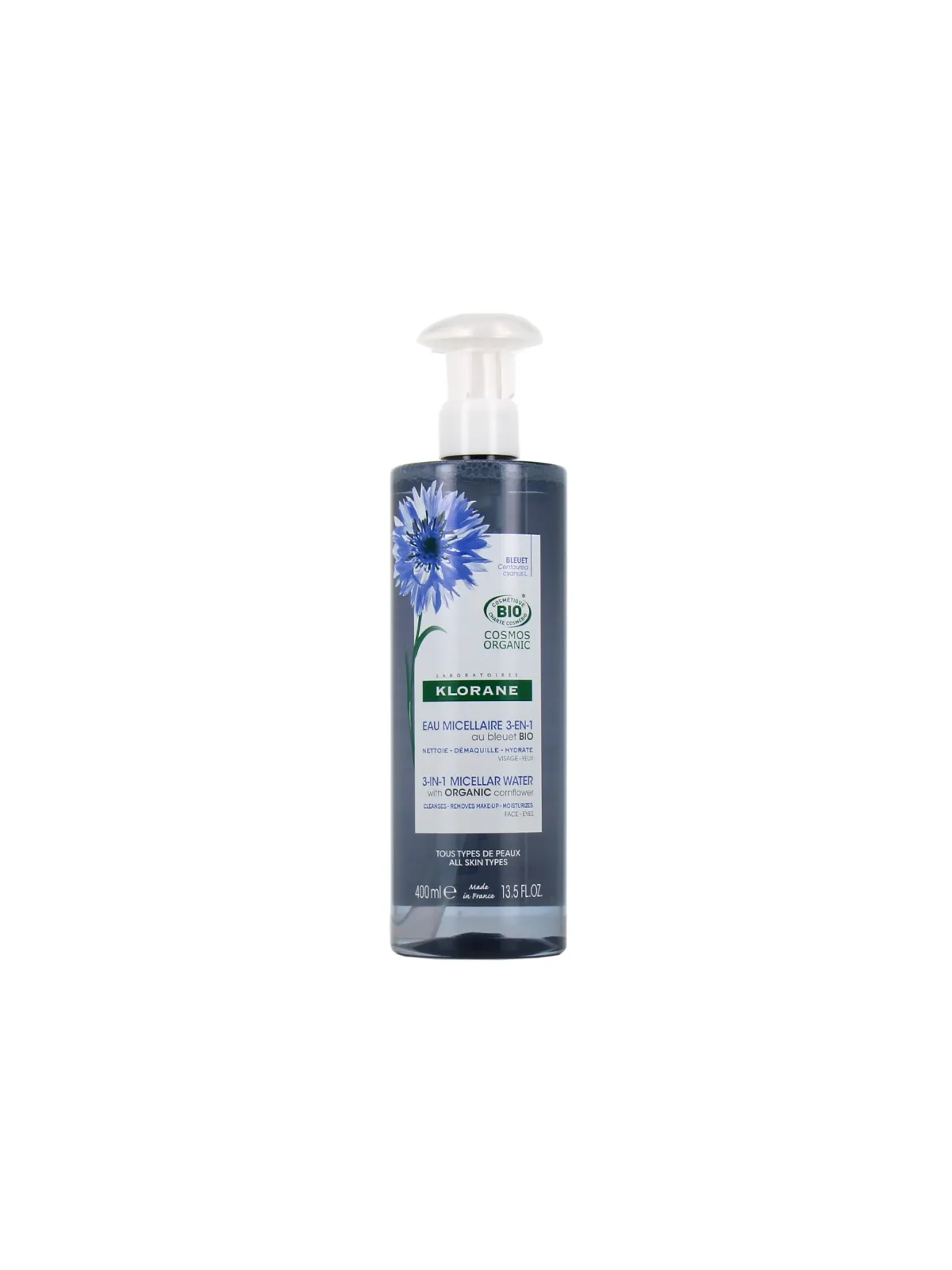 KLORANE Eau micellaire 3en1 bleuet 400ml