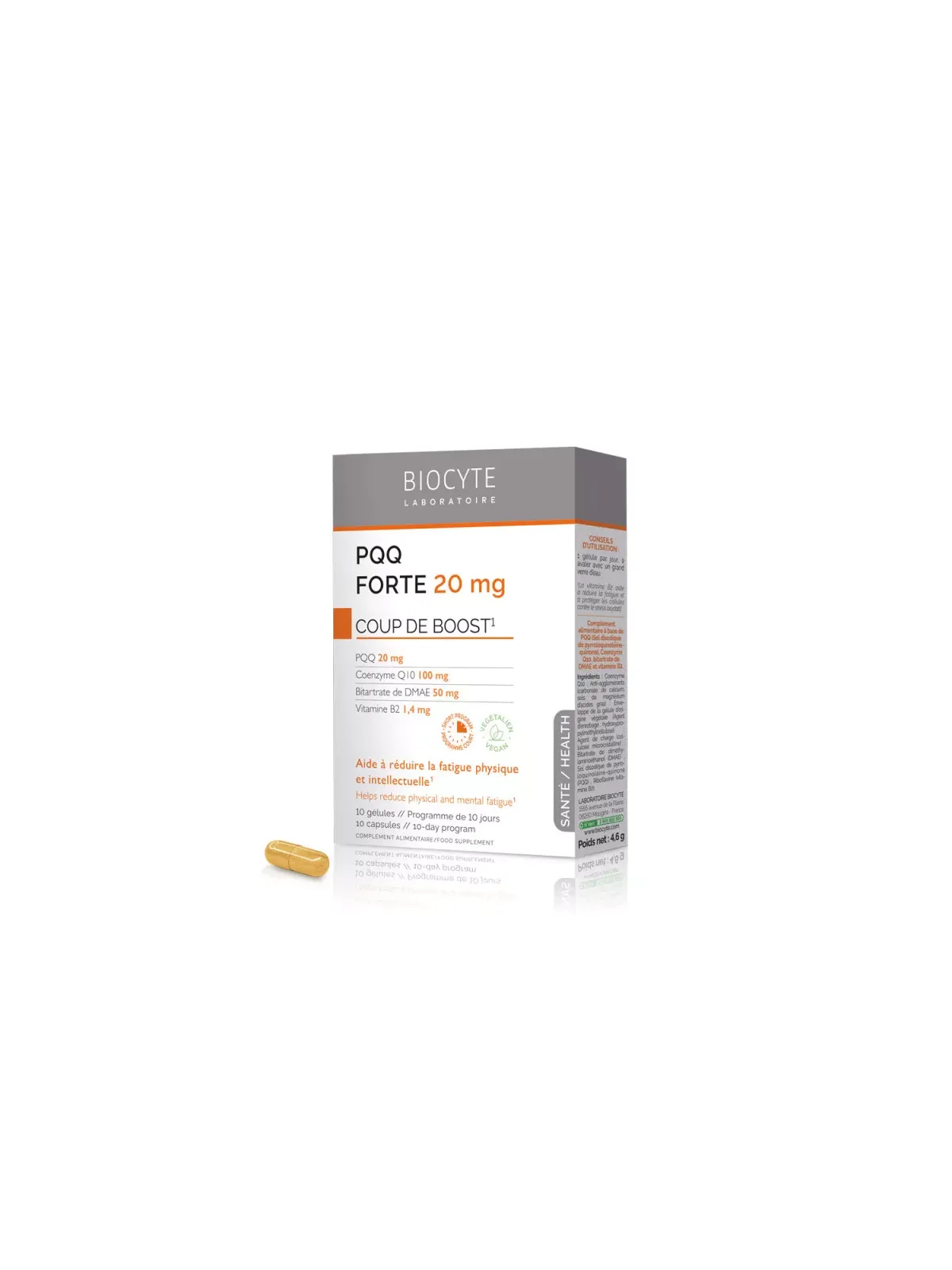 BIOCYTE PQQ FORTE 20mg 10 gélules