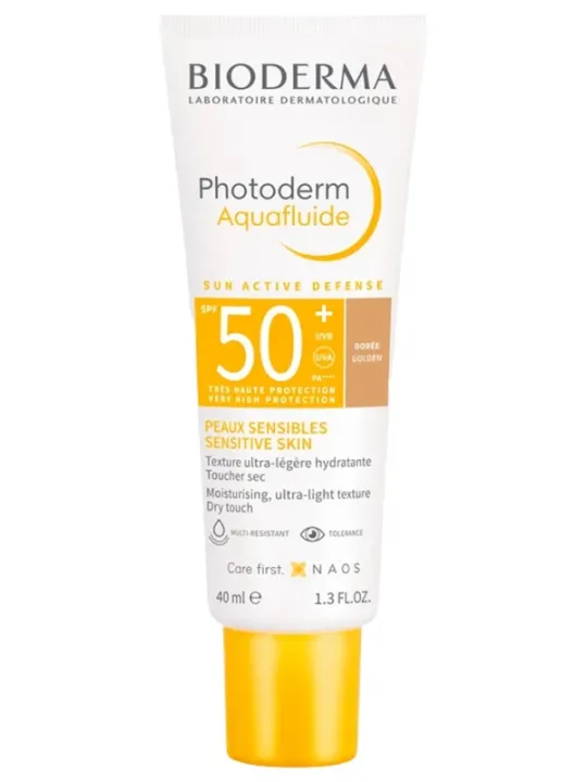 BIODERMA Photoderm Aquafluide Sun Active Defense SPF50+ Dorée 40 ml