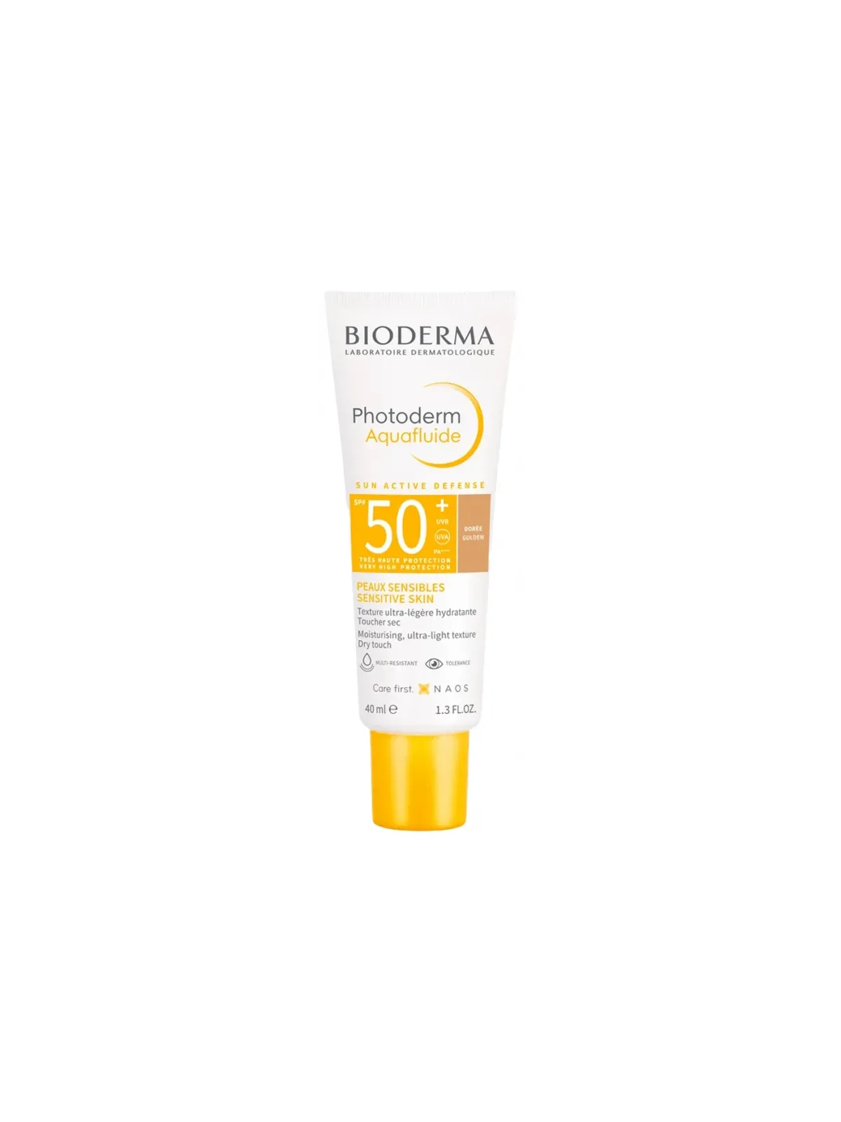 BIODERMA Photoderm Aquafluide Sun Active Defense SPF50+ Dorée 40 ml