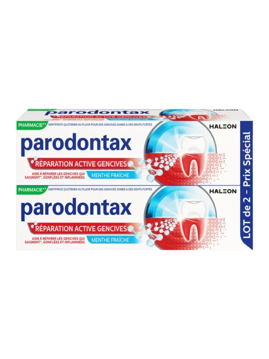 PARODONTAX Dentifrice Réparation Active des Gencives 2x75ml