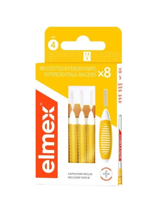 ELMEX Brossette Interdentaire Taille 4 1.3mm Boite de 8