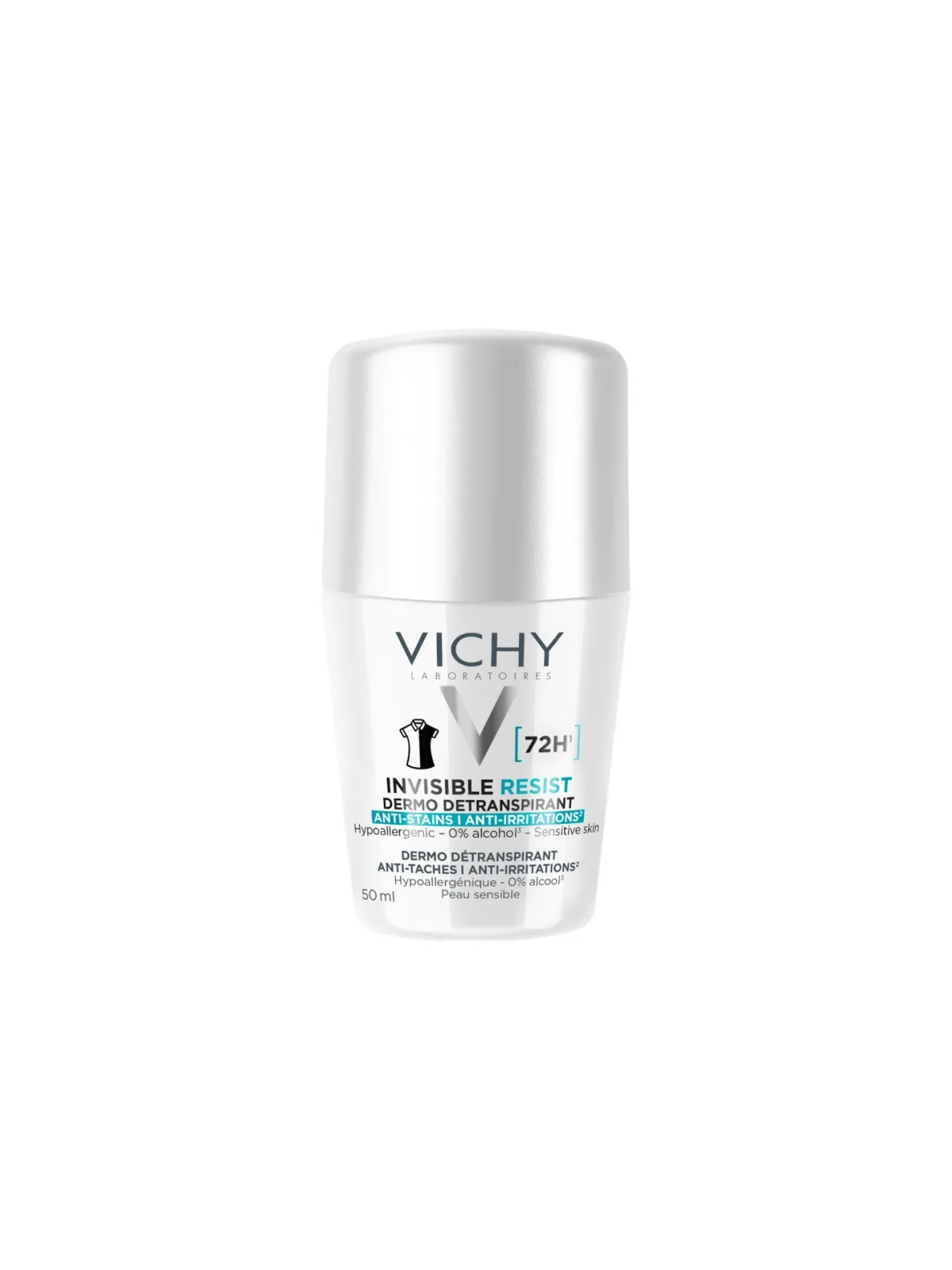 VICHY Déodorant Invisible Resist Dermo-Détranspirant 72H Roll-On 50 ml