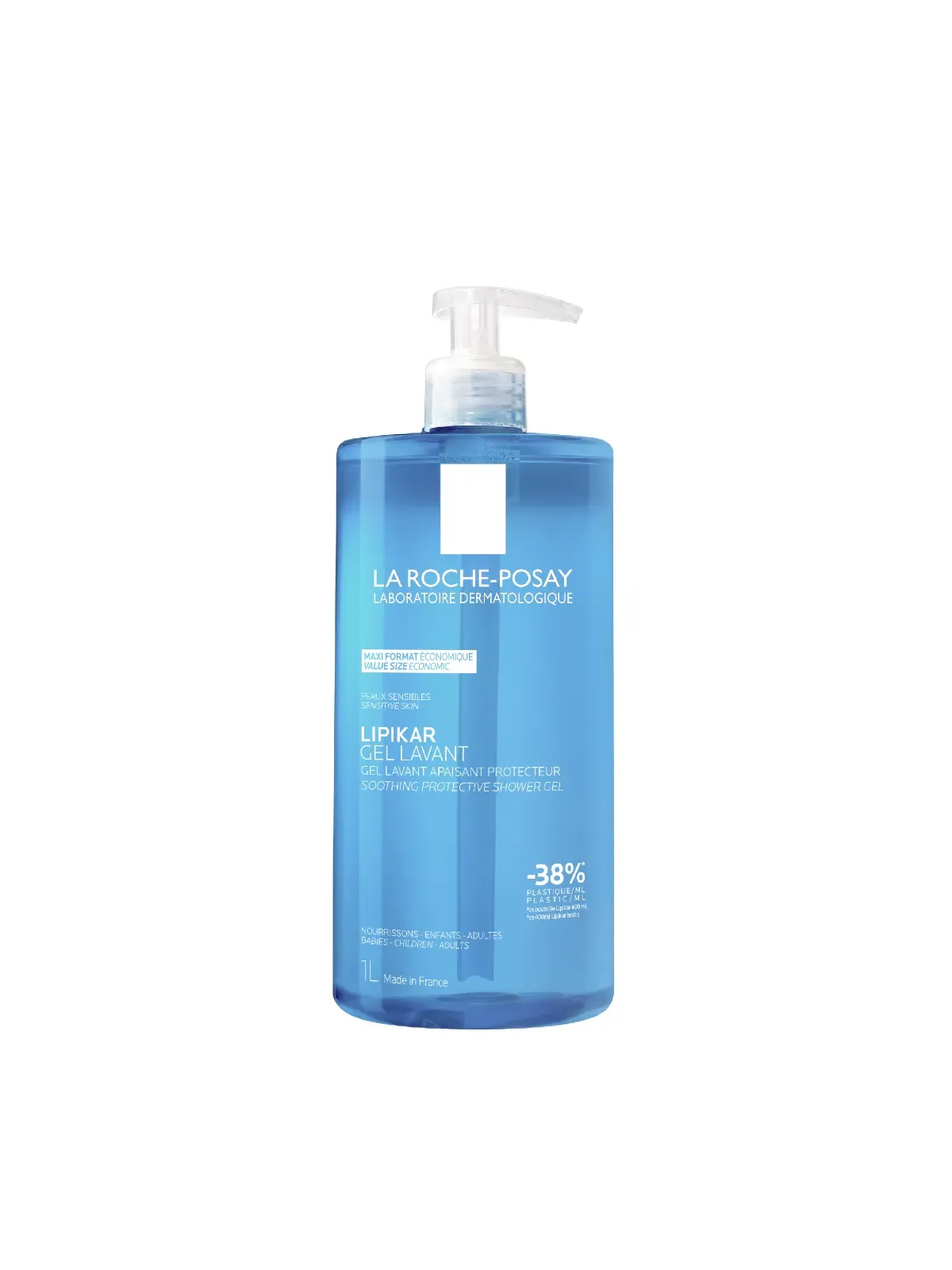 LA ROCHE-POSAY Lipikar Gel Douche Lavant Apaisant Protecteur Peaux Sensibles 1L