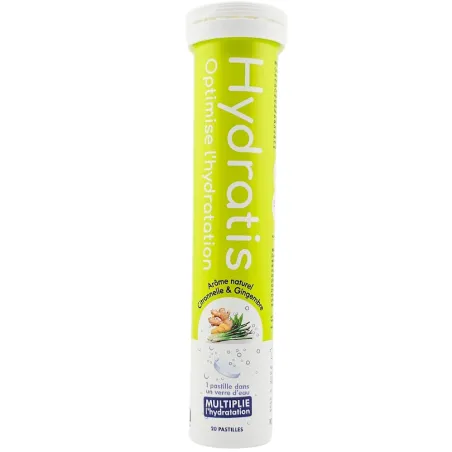 HYDRATIS Solution d'Hydratation 20 Pastilles Effervescentes Citronnelle & Gingembre