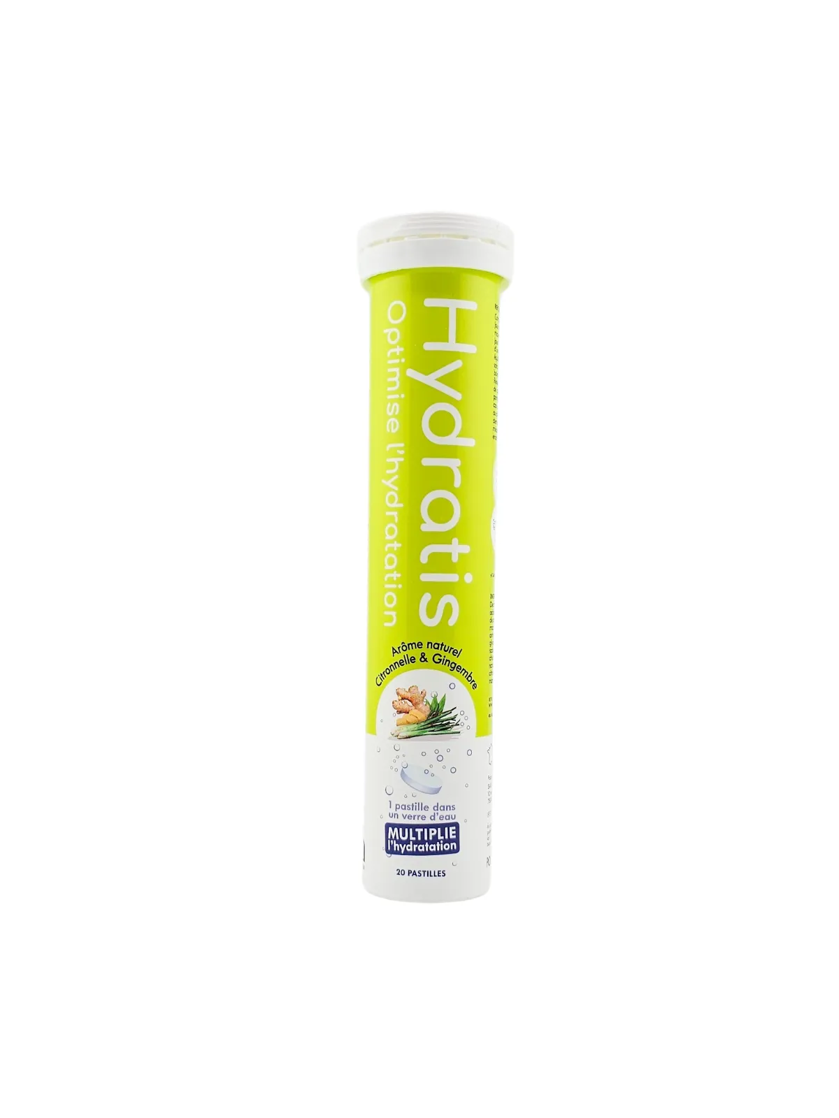 HYDRATIS Solution d'Hydratation 20 Pastilles Effervescentes Citronnelle & Gingembre