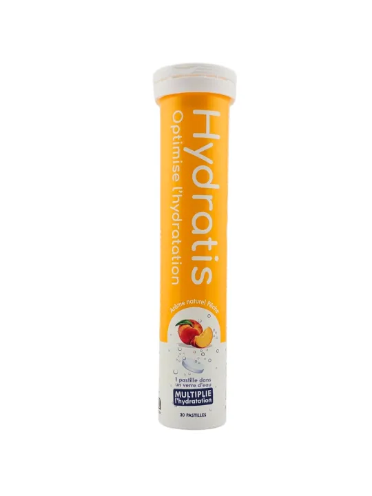 HYDRATIS Solution d'Hydratation 20 Pastilles Effervescentes Pêche
