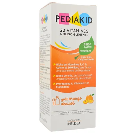 PEDIAKID Sirop 22 Vitamines et Oligo Éléments 125ml