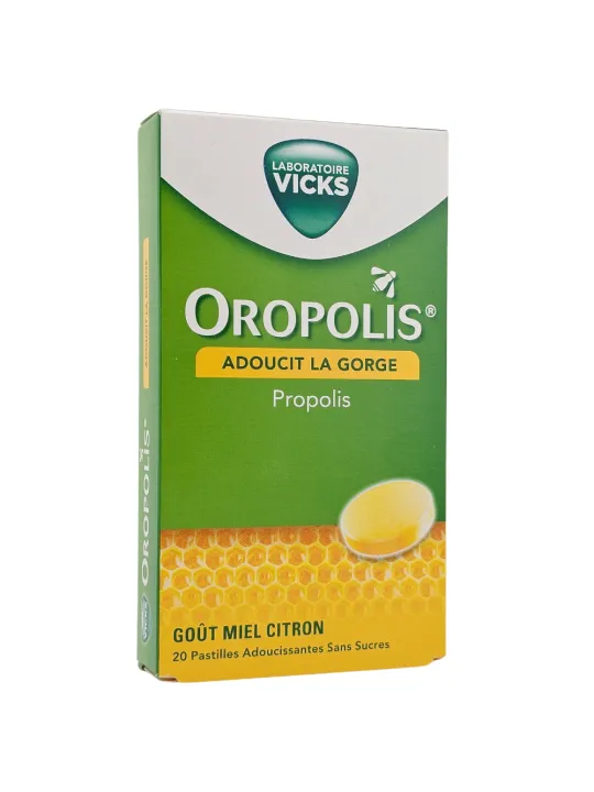 OROPOLIS Pastilles Miel Citron Propolis Boite de 20
